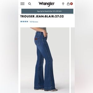 Wrangler high rise trouser